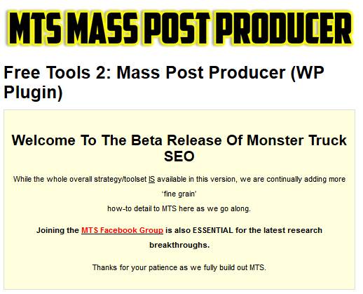 MTS Mass Post Producer Plugin For WordPress