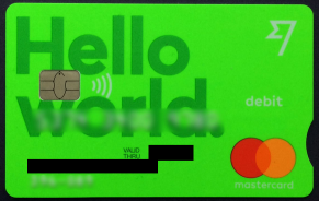 TransferWise MasterCard bodiless bank account sample debit card