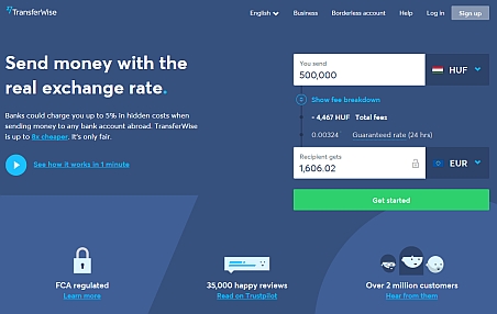 the official webpage of transferwise